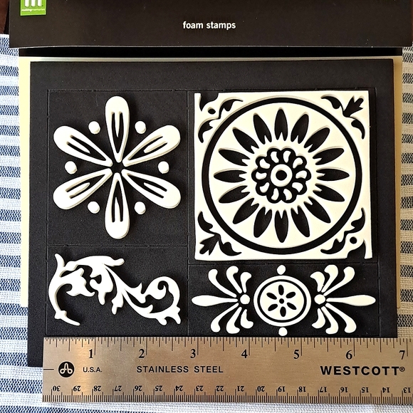 New VTG Making Memories Floral Foam Stamps Set of 4 DIY Crafting & Decorating - Picture 4 of 5